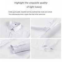 Men's Elegant Solid Long Sleeves Shirts (Pack of 4)